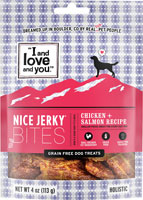 I and Love and You Nice Jerky Bites Dog Treats Chicken & Salmon