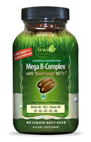 Irwin Naturals Mega B-Complex with Quick Energy MCT's