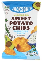 Jackson's Non-GMO Sweet Potato Chips Made With Premium Avocado Oil Farmhouse Ranch