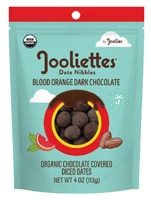 Joolies Jooliettes Date Nibbles - Organic Chocolate Covered Diced Dates Blood Orange