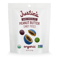 Justin's Candy Pieces Organic Gluten Free Dark Chocolate Peanut Butter