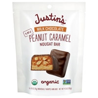 Justin's Organic Milk Chocolate Nougat Bar Mini Peanut Caramel