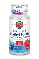 KAL B-6 B-12 Methyl Folate ActivMelt™ Mixed Berry