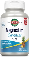 KAL Magnesium Chewables for Nerve Muscle and Bone Support Natural Pineapple