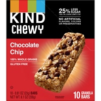 KIND Chewy Gluten Free Granola Oat Bars Chocolate Chip