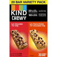 KIND Chewy Gluten Free Granola Oat Bars Variety Pack Chocolate Chip & Peanut Butter Chocolate Chip