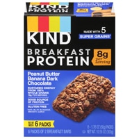 KIND Gluten Free Breakfast Protein Bars Peanut Butter Banana Dark Chocolate