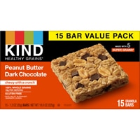 KIND Gluten Free Healthy Grains Oat Granola Bars Peanut Butter Dark Chocolate