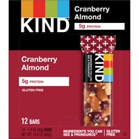 KIND Gluten Free Healthy Snack Bars Cranberry Almond