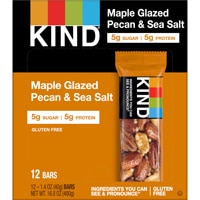 KIND Gluten Free Healthy Snack Bars Maple Glazed Pecan & Sea Salt