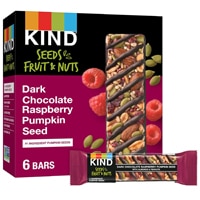 KIND Seeds Fruit & Nuts Snack Protein Bar Gluten Free Dark Chocolate Raspberry Pumpkin Seed