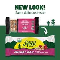Kate's Real Food Organic Energy Bar Oatmeal Cranberry Almond