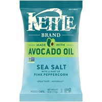 Kettle Brand Potato Chips Made with Avocado Oil Sea Salt with Pink Peppercorn
