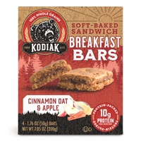 Kodiak Cakes Breakfast Bars Soft Baked Sandwich 100% Whole Grain Cinnamon Oat & Apple