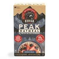 Kodiak Cakes Peak Oatmeal Packets Lower Sugar 20 g Protein Berries & Cream