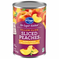 Kroger Canned Yellow Cling Sliced Peaches No Sugar Added