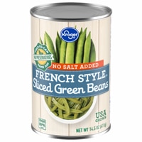 Kroger No Salt Added French Style Sliced Green Beans