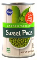 Kroger No Salt Added Garden Variety Canned Sweet Peas