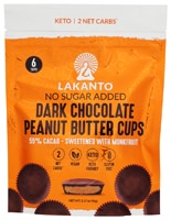 Lakanto Dark Chocolate Peanut Butter Cups No Sugar Added