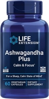 Life Extension Ashwagandha Plus Calm & Focus