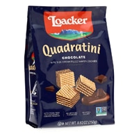 Loacker Quadratini Wafer Cookies Bite Sized Non GMO Crème Filled Chocolate