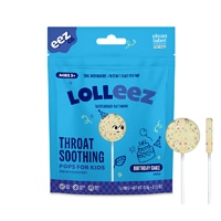 Lolleez Throat Soothing Pops for Kids 3+ Years Birthday Cake