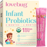 LoveBug Probiotics Organic Infant Colic Gas Digestive Health