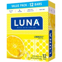 Luna Gluten Free Whole Nutrition Bars LemonZest