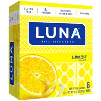 Luna Gluten Free Whole Nutrition Bars LemonZest