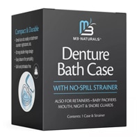 M3 Naturals Denture Bath with No-Spill Strainer