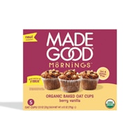 MadeGood Organic Mornings Baked Oat Cups Berry Vanilla