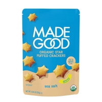 MadeGood Organic Star Puffed Crackers Sea Salt