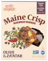 Maine Crisp Buckwheat Crackers Gluten Free Grain Free Olive & Za'atar