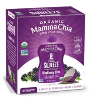 Mamma Chia Chia Squeeze Vitality Snack Blackberry Bliss