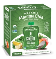 Mamma Chia Organic Chia Squeeze Vitality Snack Green Magic