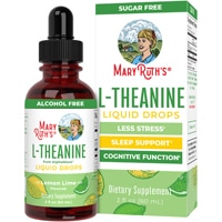 MaryRuth's L-Theanine Drops From AlphaWave - For Sleep Support Cognitive Function Stress Management Lemon Lime