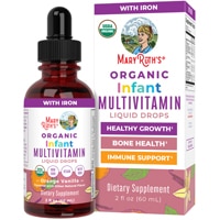 MaryRuth's Organic Infant Multivitamin + Iron Drops Vanilla Orange