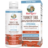 MaryRuth's Organic Turkey Tail Mushroom Liposomal Liquid - Sugar Free Ultra Absorption Chocolate Fudge