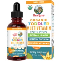 MaryRuth's Toddler Organic Multivitamin + Iron Liquid Drops Orange Vanilla