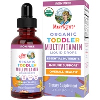 MaryRuth's Toddler Organic Multivitamin Liquid Drops Iron Free Orange Vanilla
