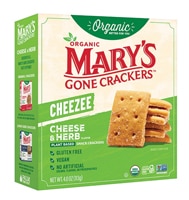 Mary's Gone Crackers Organic Cheezee Plant Based Crackers Cheese & Herb