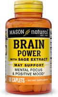 Mason Natural Brain Power with Sage Extract Support Mental Focus and Positive Mood