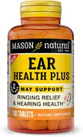 Mason Natural Ear Health Plus with B Vitamins Supports Ringing Ears and Inner Ear Health