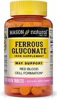 Mason Natural Ferrous Gluconate Iron Supplement Supports Red Blood Cell Formation