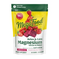 MegaFood Magnesium Citrate & Malate Relax + Calm Strawberry