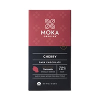 Moka Origins Tanzania Chocolate Bar Organic Ethically Sourced 72% Dark Chocolate Cherry