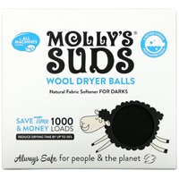 Molly's Suds Natural Wool Dryer Balls Black