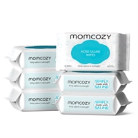 Momcozy Nose & Face Baby Wipes Natural Saline 6 Packs - 30 Wipes Per Pack