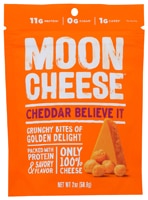 Moon Cheese Crunchy Cheese Snacks Gluten Free Cheddar