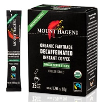 Mount Hagen Organic Fairtrade Decaffeinated Instant Coffee Single Serve Sticks